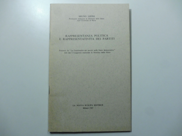 Rappresentanza politica e rappresentanza dei partiti